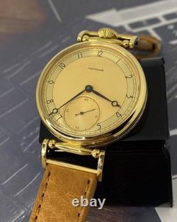 Watch Mechanical Wrist Golden Russian Molniya USSR Molnja Soviet Rare Vintage