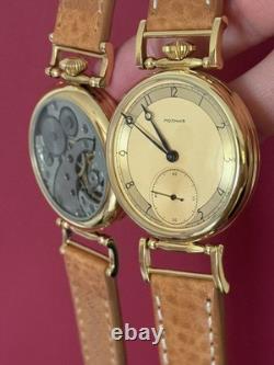 Watch Mechanical Wrist Golden Vintage Molniya Russian USSR Molnja Soviet Rare