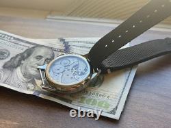 Watch Mechanical Wrist Molniya Compass Men's Russian Soviet USSR Strap Vintage