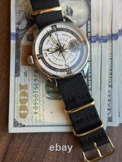 Watch Mechanical Wrist Molniya Compass Men's Russian Soviet USSR Strap Vintage
