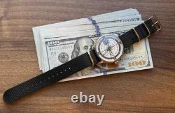 Watch Mechanical Wrist Molniya Compass Men's Russian Soviet USSR Strap Vintage