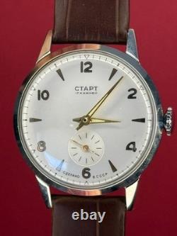 Watch Mechanical Wrist Start Classic Mens Russian Vintage Soviet USSR Strap Rere