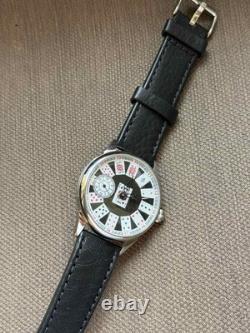 Watch Molniya Mechanical Playing Card Wrist Mens Russian Vintage USSR Strap Rare