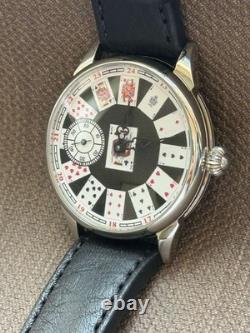 Watch Molniya Mechanical Playing Card Wrist Mens Russian Vintage USSR Strap Rare