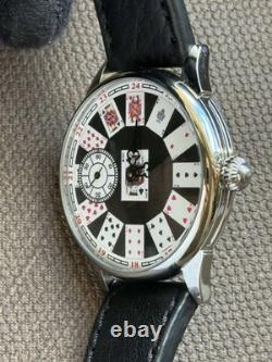 Watch Molniya Mechanical Playing Card Wrist Mens Russian Vintage USSR Strap Rare