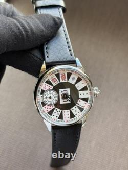 Watch Molniya Mechanical Playing Card Wrist Mens Russian Vintage USSR Strap Rare