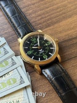 Watch Pilot Aviator Automatic Soviet USSR Military Russian Raketa Vintage Date