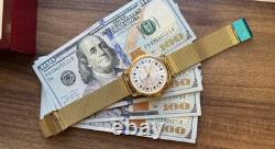 Watch Raketa 24h Automatic Wrist Gold Polar Mens Russian Dial Soviet USSR Strap