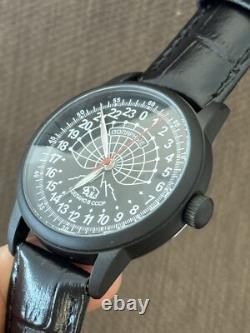 Watch Raketa 24h Automatic Wrist Men Soviet USSR Polar Day Russian Black Vintage