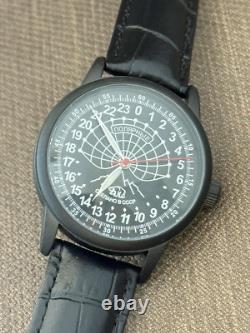 Watch Raketa 24h Automatic Wrist Men Soviet USSR Polar Day Russian Black Vintage