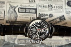 Watch Raketa 24h Automatic Wrist Men Soviet USSR Polar Day Russian Black Vintage