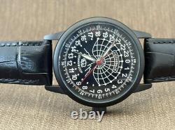 Watch Raketa 24h Automatic Wrist Men Soviet USSR Polar Day Russian Black Vintage