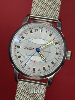 Watch Raketa 24h Mechanical Wrist Polar Mens Russian Soviet Vintage USSR Strap