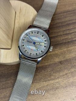 Watch Raketa 24h Mechanical Wrist Polar Mens Russian Soviet Vintage USSR Strap