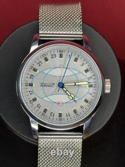 Watch Raketa 24h Mechanical Wrist Polar Mens Russian Soviet Vintage USSR Strap