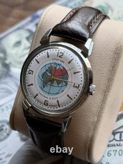 Watch Raketa Sputnik Mechanical Kirovskie Vintage Soviet USSR Russian Men's RARE