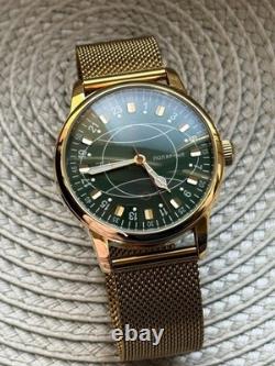 Watch Rakets 24h Automatic Wrist Polar Men Russian Green Dial Soviet USSR Strap