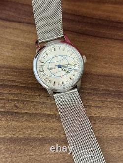 Watch Rakets 24h Mechanical Wrist Polar Mens Russian Soviet USSR Strap Vintage