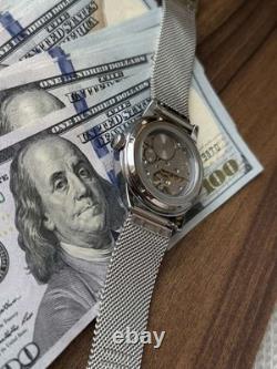 Watch Rakets 24h Mechanical Wrist Polar Silver Men NEW Russian Soviet USSR Strap