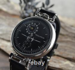 Watch Regulator Molniya Mechanical PILOT Wrist Aviator Russian Men USSR Molnja