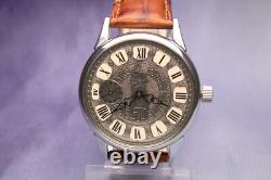 Watch Rome Style Art Deco Russian Soviet Ussr Luxury Excellent Open Back 1