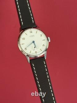 Watch Start Mechanical Wrist Classic Mens Russian Leather Soviet USSR Strap Rare