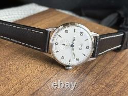 Watch Start Mechanical Wrist Classic Mens Russian Leather Soviet USSR Strap Rare