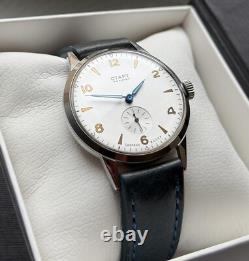 Watch Start Mechanical Wrist Classic Mens Russian Leather Soviet USSR Strap Rare