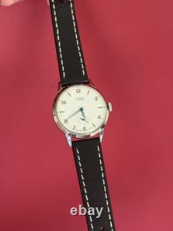 Watch Start Mechanical Wrist Classic Mens Russian Leather Soviet USSR Strap Rare