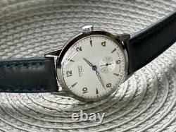 Watch Start Mechanical Wrist Classic Mens Russian Leather Soviet USSR Strap Rare