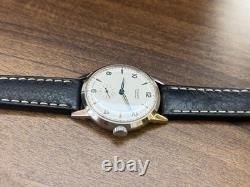 Watch Start Mechanical Wrist Classic Mens Russian Leather Soviet USSR Strap Rare