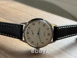 Watch Start Mechanical Wrist Classic Mens Russian Leather Soviet USSR Strap Rare
