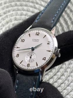 Watch Start Mechanical Wrist Classic Mens Russian Leather Soviet USSR Strap Rare