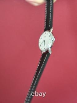 Watch Start Mechanical Wrist Classic Mens Russian Leather Soviet USSR Strap Rare