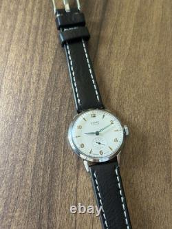 Watch Start Mechanical Wrist Classic Mens Russian Leather Soviet USSR Strap Rare