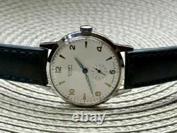 Watch Start Mechanical Wrist Classic Mens Russian Leather Soviet USSR Strap Rare