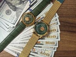 Watches Mechanical Copernic Soviet USSR Russian Raketa Men Moon Sun Golden Pair