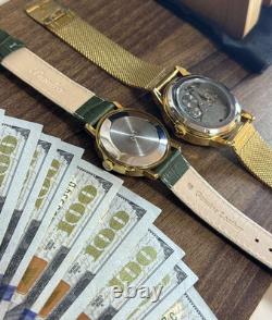 Watches Mechanical Copernic Soviet USSR Russian Raketa Men Moon Sun Golden Pair
