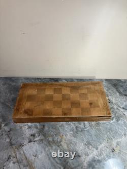 Wooden Chess Set Soviet USSR Russian Complete Set Hand Carved Painted Ethnic Art