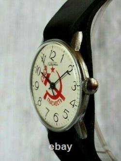 Wrist watch USSR Raketa GLASNOST 36 mm Vintage Soviet Mechanical USSR Russian