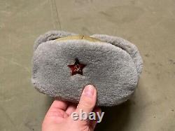 Wwii Soviet Russian M1935 Winter Ushanka Hat & Star-size 2xlarge, 61