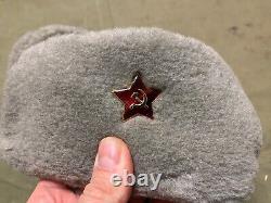 Wwii Soviet Russian M1935 Winter Ushanka Hat & Star-size 2xlarge, 61