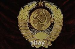 100%original Union Soviétique Bannière Drapeau Velvet Lénine Urss Russie Communiste Emblem