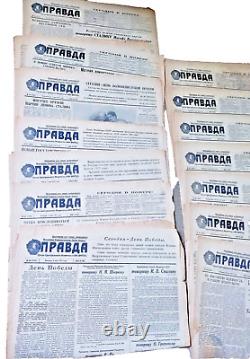 14x Journal russe Pravda, Union soviétique URSS mai 1952