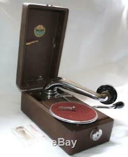 1940 Antique Vintage Portable Soviétique Russe Pathéphone Phonographe Bonne Works