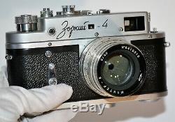1964 Russe Urss Zorki 4 Camera + Jupiter-8 Lens, F2 / 50 Mm, Un Ensemble Complet