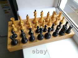 1970 Big Vintage Weighted Tournament Soviet Chess Ussr Wooden Russian Chess