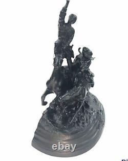 1971 Russie Urss Cccp Cast Iron Kasli E Lanceray Cosaque Sculpture Figurine