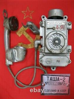 1972 Vintage Phone Bunker Mine Tasha-2 Union Soviétique Urss Russe