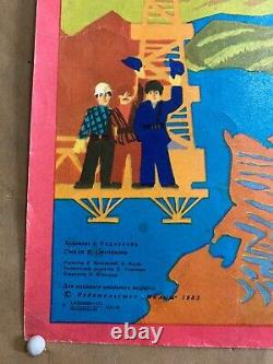 1983 Original Vintage Russie Affiche D'art Soviétique Urss Enfants Étudiants Paix